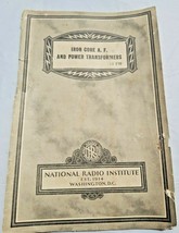 1937 National Radio Institute MRI Iron Core A.F. Power Transformers Manu... - $9.99