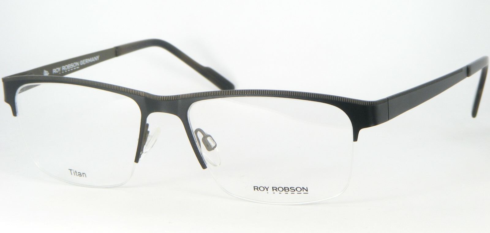 ROY ROBSON 40050 3 Noir / Olive Lunettes Titan Cadre 55-17-140mm - $96.48