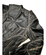 Custom Bilt Leather Motorcycle Jacket Padded with Liner Brown Size 2XL B... - $1,654.69 MXN