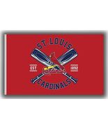 Louis Baseball Team Souvenir Flag 90x150cm 3x5ft Cardinals Bat - $18.99