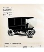 1908 Waltham Model 178-C Parcel Car Print Catalog Advertisement Automobi... - $39.99
