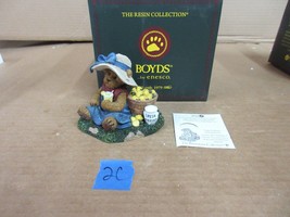 Boyds Bears Trisha Tartbeary Lil Entrepreneur 4033634 Figurine Bearstone Resin - £43.00 GBP