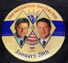 Bill Clinton Al Gore 53rd Presidential Inauguration Button KG Leadership - £9.34 GBP