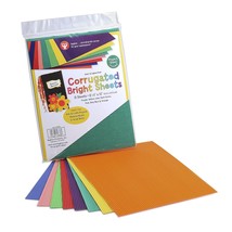 Corrugated Cardboard In Assorted Colors - 8.5 X 11 Inches Corrugated Bright Shee - £14.84 GBP