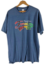 Jamaica 62 T Shirt XL Blue Rainbow Colorful Adult Mens Cotton Blend Marley - £21.91 GBP