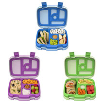 Kids Lunch Box Container Set 3-Pack Meal Prep Storage Tray Airtight Leak-Proof - £52.03 GBP