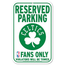 Boston Celtics 11&quot; by 17&quot; Reserved Parking Plastic Sign - NBA - £12.39 GBP