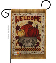 Fall Welcome Burlap - Impressions Decorative Garden Flag G163067-DB - £18.65 GBP