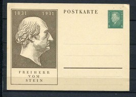 Germany Postal Stationery Card Unused 1931 Freiherr vom Stein  gps384s - $3.71