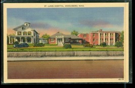 Vintage Linen Souvenir Postcard St Lukes Hospital Middleboro Massachusetts - £9.87 GBP