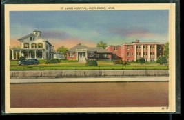 Vintage Linen Souvenir Postcard St Lukes Hospital Middleboro Massachusetts - £9.39 GBP