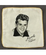 Vintage Music Idol FABIAN Yellow Trim Souvenir Pillow Cover Printed Auto... - £143.35 GBP