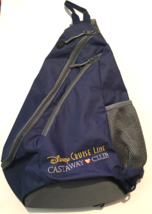 Disney Cruise Line Castaway Club Sling Shoulder Bag Backpack Blue Embroi... - £9.48 GBP