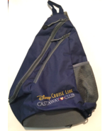 Disney Cruise Line Castaway Club Sling Shoulder Bag Backpack Blue Embroi... - £9.27 GBP