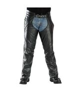 Inferno Black Leather Biker Riding Chaps - $155.00