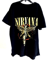 Nirvana in utero t-shirt black Women Girl Medium 100% cotton Kurt Cobain - £13.99 GBP