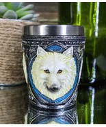 Full Moon Celtic Wicca Alpha White Wolf Spirit 2-Ounce Shot Glass Novelt... - $19.80 CAD