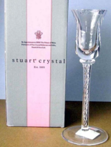 Stuart Crystal Iona Single Candlestick 8.25&quot;H Air Twist Stem #140162 New in Box - £21.22 GBP