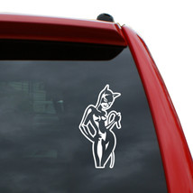 Animated Catwoman Vinyl Decal | Color: White | 5&quot; Tall - £3.85 GBP