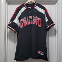 Vintage Nike 90s Chicago Bulls Warm Up Jersey Shirt NBA Basketball Men&#39;s Sz M - £94.39 GBP