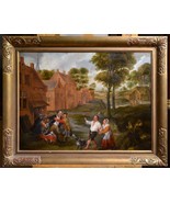 Сonflict on street 17C rare genre oil panel Flemish master Hendrick Buto - £3,699.41 GBP