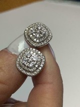2.00 Ct White Round Diamond Pave Earrings 925 Sterling Silver Anniversary Gift - £71.65 GBP