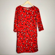 The Limited TALL Cheetah Print Red Dress XS Exposed Back Zipper - £11.45 GBP