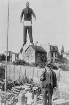 An old man carrying a rifle guards a hanging effigy of Kaiser Wilhelm - Art Prin - £17.29 GBP+