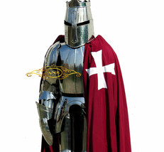 Medieval Combat Templar Knight Full Body Armour Suit Halloween Costume - £668.51 GBP