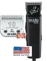 Andis Ag Pro Super 2-Speed AG2 Clipper Set w/ULTRAEDGE 10 Blade Pet Dog Grooming - £143.84 GBP