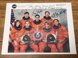 Official NASA Litho STS-83 94 Space Shuttle Columbia Complete Crew Autog... - $296.99