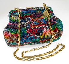 Borsa A Tracolla Clare V. Sissy Graffiti Python Per Donna - $377.75