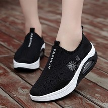 MWY Women Summer Height Increasing Casual Shoes Fashion Breathable Mesh Swing We - £27.82 GBP