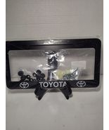 2pk Toyota  in White Letters on Black Metal License Plate Frame w/Mount ... - $48.64 CAD