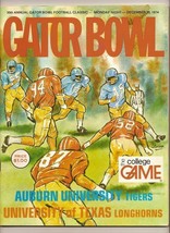 1974 Gator Bowl Game Program AuBurn Texas - £88.31 GBP