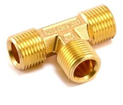 5 Pcs, Brass 1/4" x 1/4" x 1/4" BSP 3 Way Male Tee Pipe Connector - $24.39