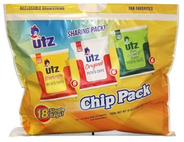 Utz Variety Potato Chip Sharing Pack- 18 Individual Bags - $28.66