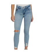 Good American Good Legs Chew Hem Blue616 Light Wash Skinny Jeans size 8 ... - $31.36