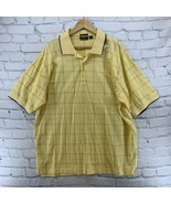 Tasso Elba Golf Polo Shirt Mens Sz M Med Yellow 100% Cotton  - £9.34 GBP
