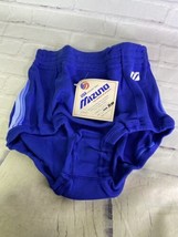 Vintage Mizuno Volleyball Shorts Briefs DEADSTOCK Blue Womens Medium Made In USA - £27.05 GBP