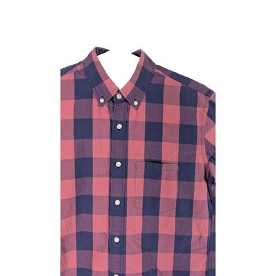 J Crew Mens Red Plaid Shirt Black Button Down Size Medium Slim Lumberjac... - $23.76