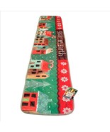 Folksy Christmas Quilted Table Runner 12.5x72 inches USA - $19.79