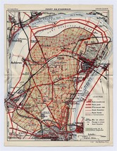 1927 Original Vintage Map Of Forest Of SAINT-GERMAIN-EN-LAYE Foret / France - $24.22