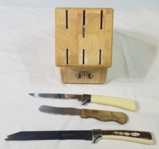 Regent Sheffield 6 Slot Knife Block with Bonus of 3 Regent Sheffield Knives - £12.04 GBP