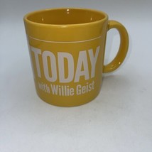 SUNDAY TODAY WITH WILLIE GEIST COFFEE MUG CUP TEA YELLOW LARGE 2 SIDED - $28.71