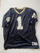 Notre Dame Fighting Irish  Vtg Champion Football Jersey Blue Size 48 (XL) NCAA - $39.57