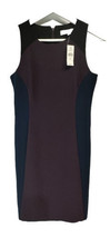 Ann Taylor Loft NEW Colorblock Sleeveless Sheath Dress Burgundy Black 00 - £35.21 GBP