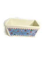 Nantucket 5&quot; Mini Loaf Pan Casserole Dish Candy Cane Holiday Christmas C... - £9.69 GBP