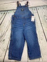 Denim Jean Toddler Overalls With Red Blue White Straps Size 3T - £13.54 GBP