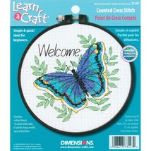Learn-A-Craft Counted Cross Stitch Kit 6 Round-Welcome Butterfly 14 Pk - €53,21 EUR